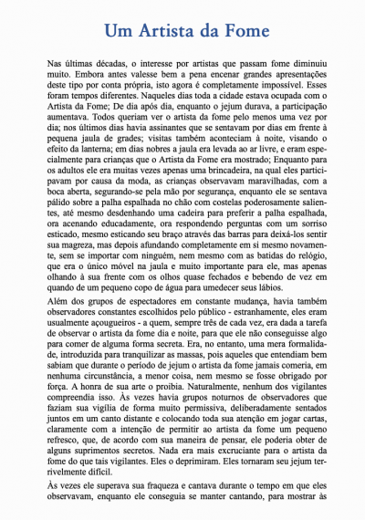 Um Artista da Fome