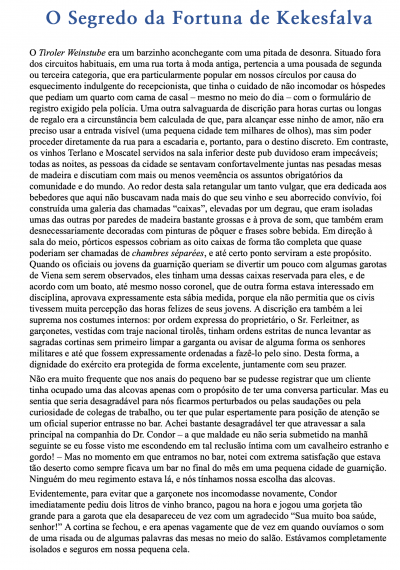 O Segredo da Fortuna de Kekesfalva