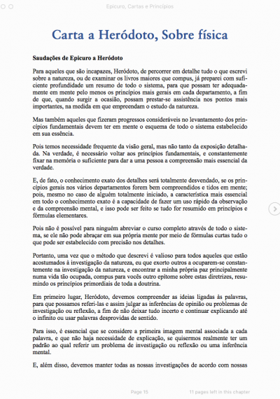Epicuro, Cartas e Princípios
