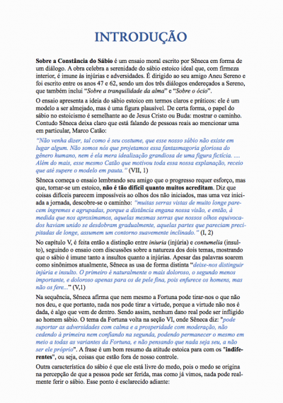 Sobre a Constância do Sábio