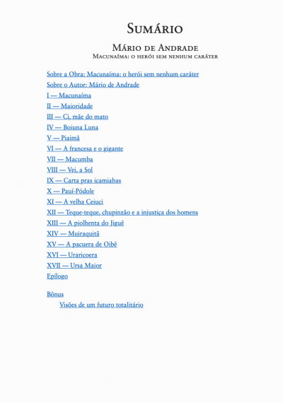 Macunaíma: o herói sem nenhum caráter