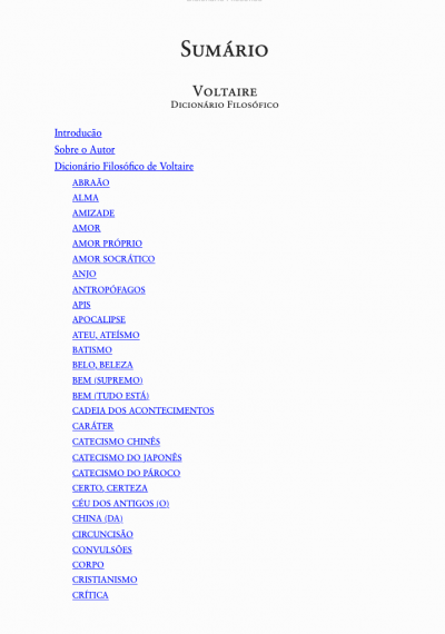 Dicionário Filosófico 