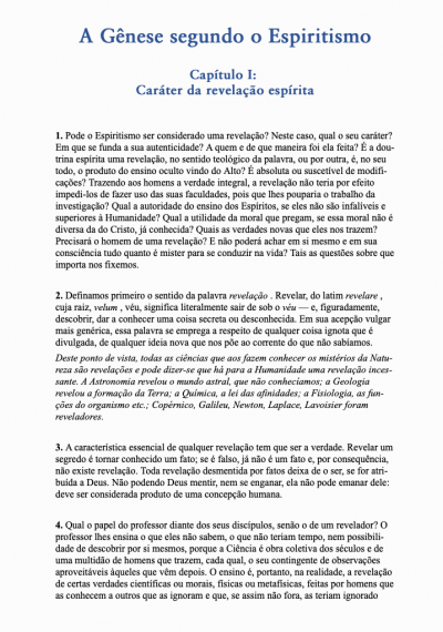 A Gênese, os milagres e as predicações segundo o Espiritismo