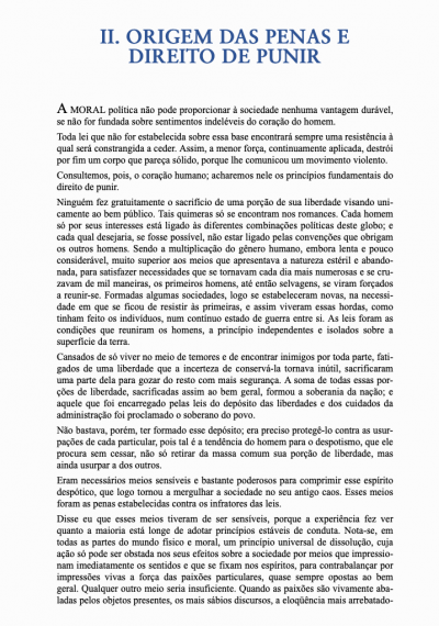 Dos Delitos e Das Penas