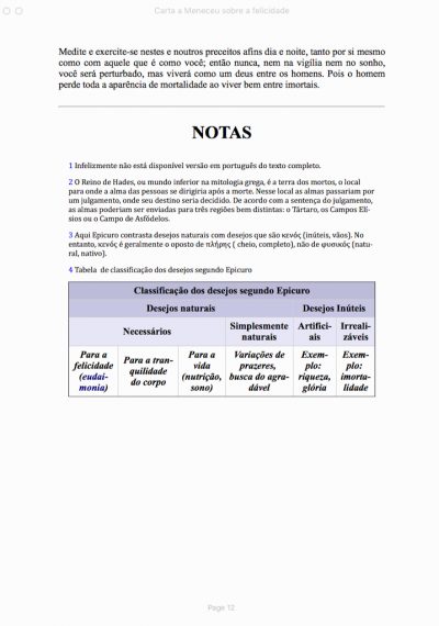 Carta a Meneceu sobre a felicidade